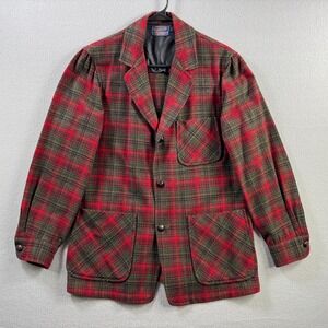 Vintage Pendleton Jacket Mens Small 21x29 Red 49er Field Sport Coat Wool 60s